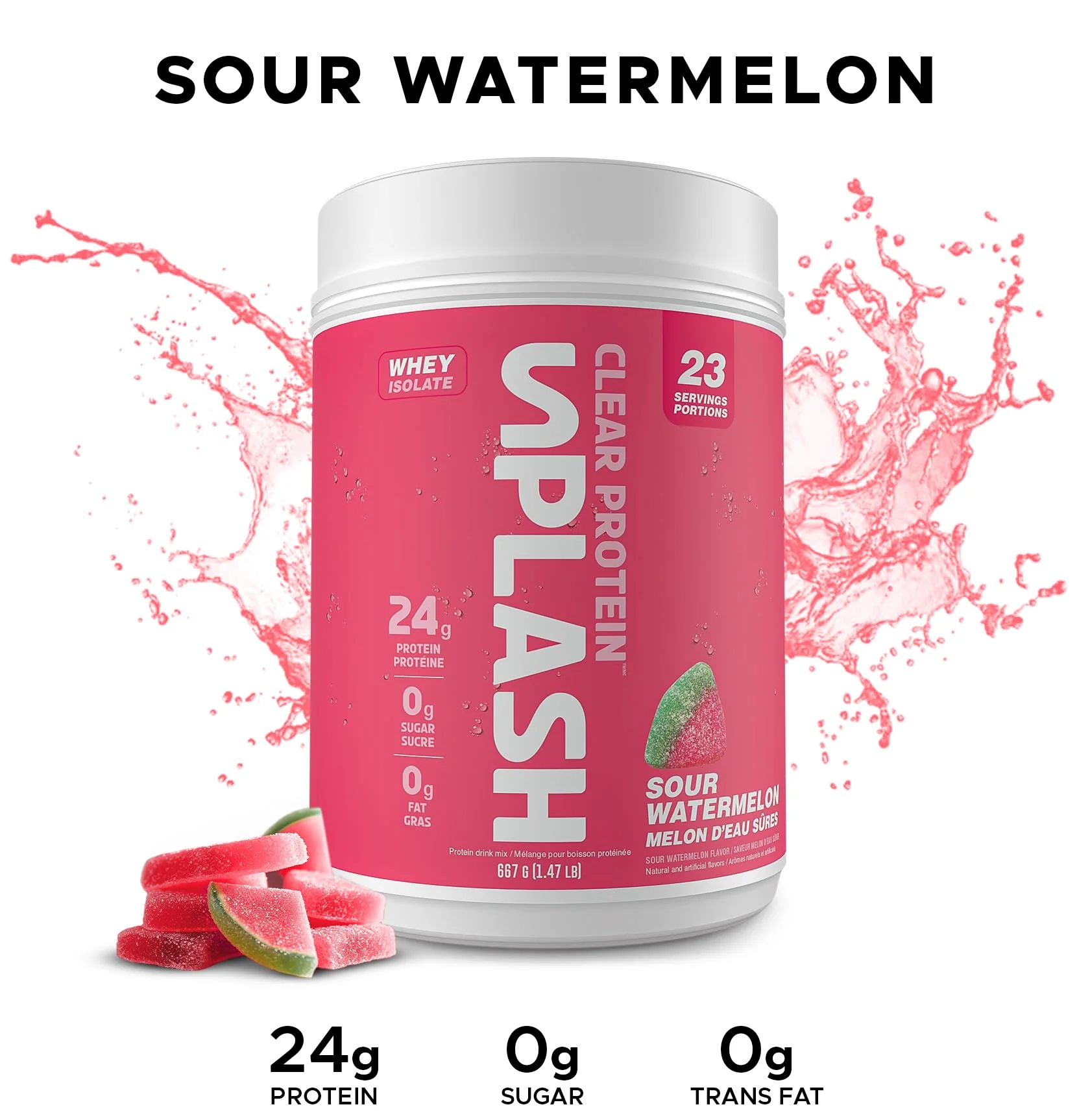 Revolution Nutrition – Splash Clear Isolate – Sour Watermelon – 667g - Canadian Distribution - Ships Free Within Canada on Orders Above CAD $199 - Image 9
