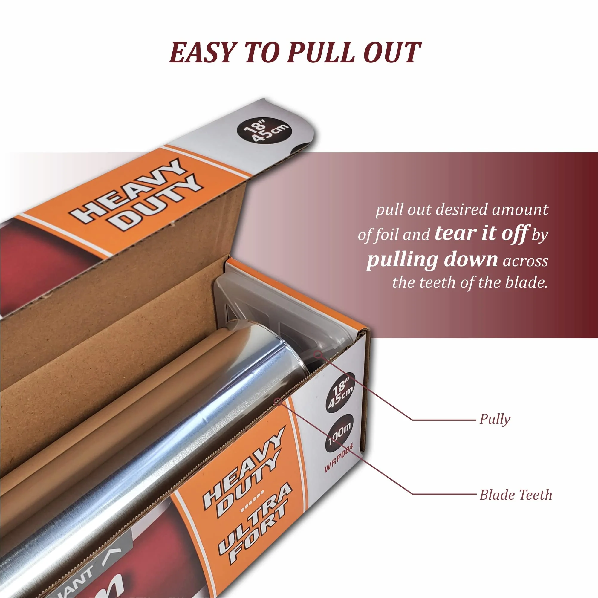 Rhino-Foil - 18" Aluminium Foil Roll - Heavy Duty - 100M - Image 2
