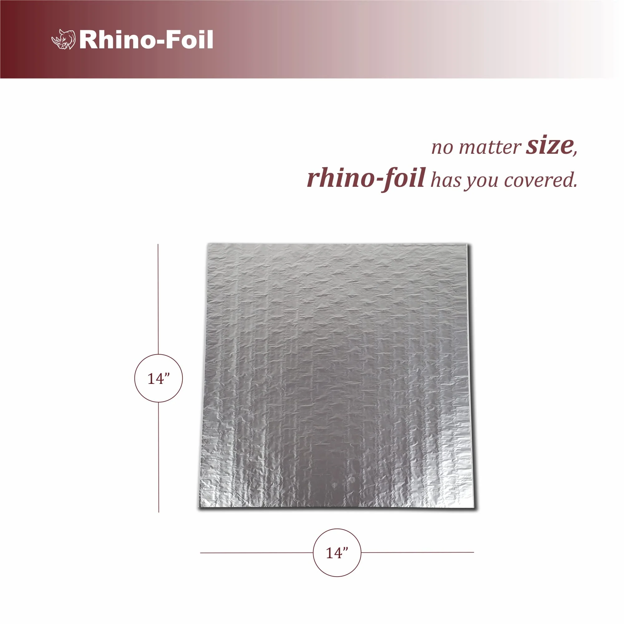 Rhino-Foil - Insulated Foil Wrap - 14"x14" - APF1414 - Image 2