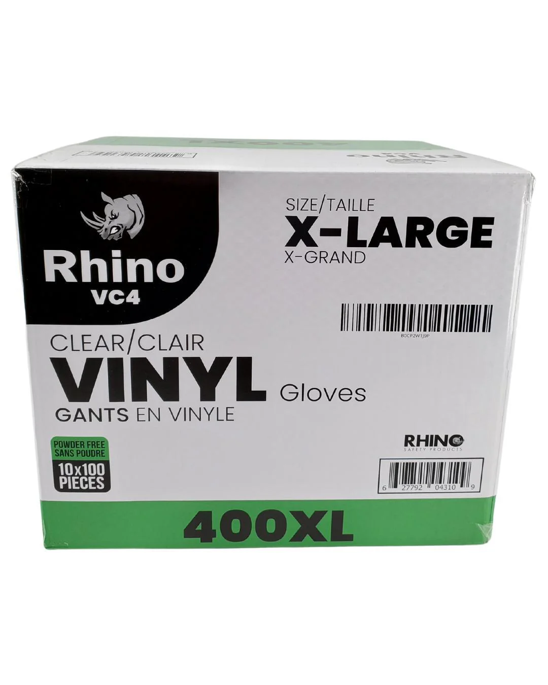 Rhino - VC4 - Clear Vinyl Gloves - Extra Large - 10 x 100 count - Image 3
