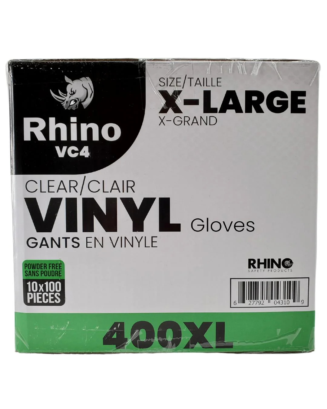 Rhino - VC4 - Clear Vinyl Gloves - Extra Large - 10 x 100 count - Image 6