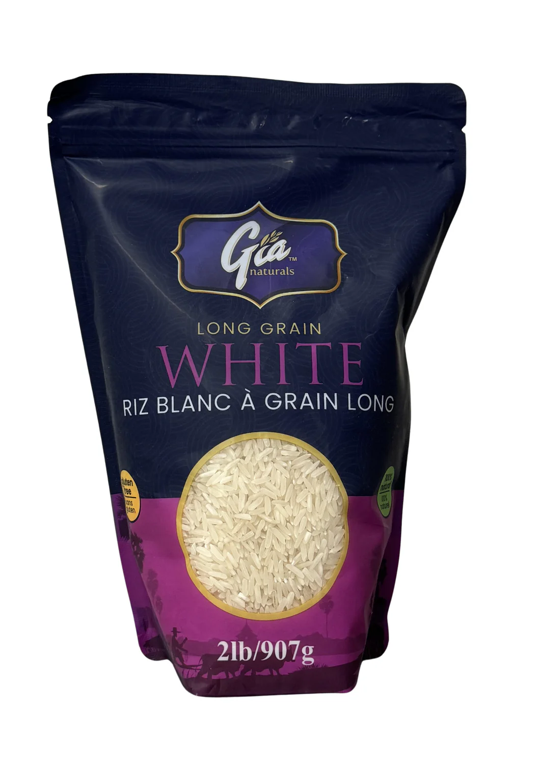 Rice White Long Grain - 12 x 900 g - Gia - Restaurant and Foodservice Ingredients - Canadian Distribution - Ships Free Within Canada on Orders Above CAD $199