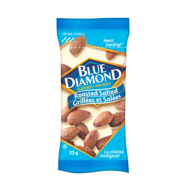 Roasted Salted Almonds - 4 Cases x 18 Packs x 23 g - Blue Diamond - Canadian Distribution - Ships Free Within Canada on Orders Above CAD $199 - Image 3