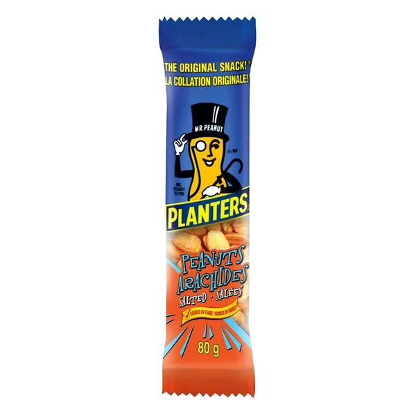 Roasted Salted Peanuts - 4 Cases x 12 Packs x 80 g - Planters - Canadian Distribution - Ships Free Within Canada on Orders Above CAD $199