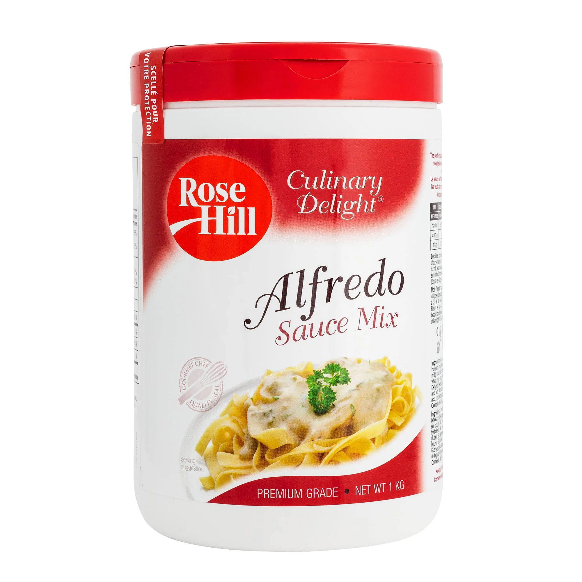 Rose Hill Alfredo Sauce Mix - 4 x 1 kg - Grocery and Food Items - Canadian Distribution - Ships Free Within Canada on Orders Above CAD $199