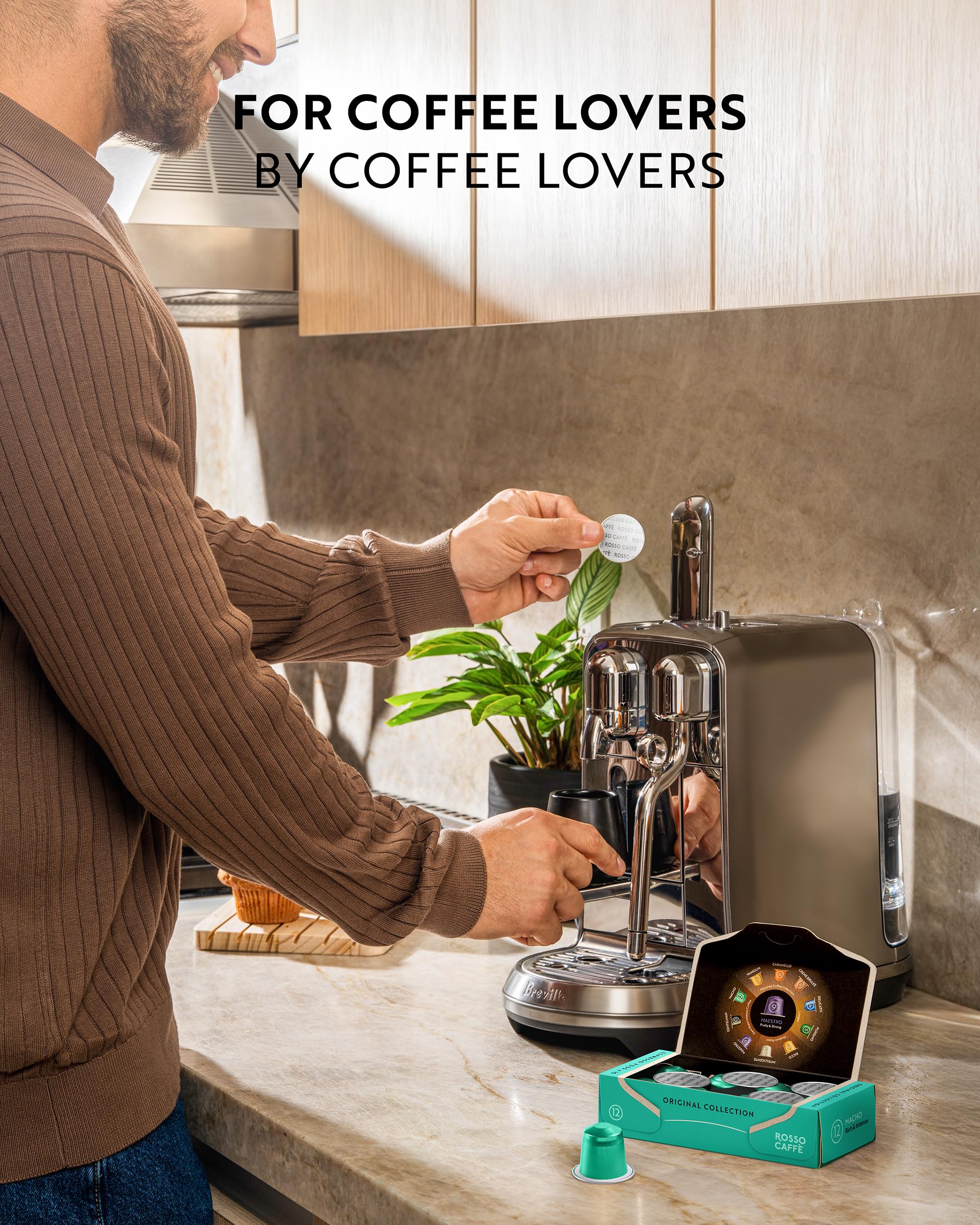 Rosso Caffè â Espresso Coffee Pods â Intense Dark Roast Variety â 120 Pods - Canadian Distribution - Ships Free Within Canada on Orders Above CAD $199 - Image 4
