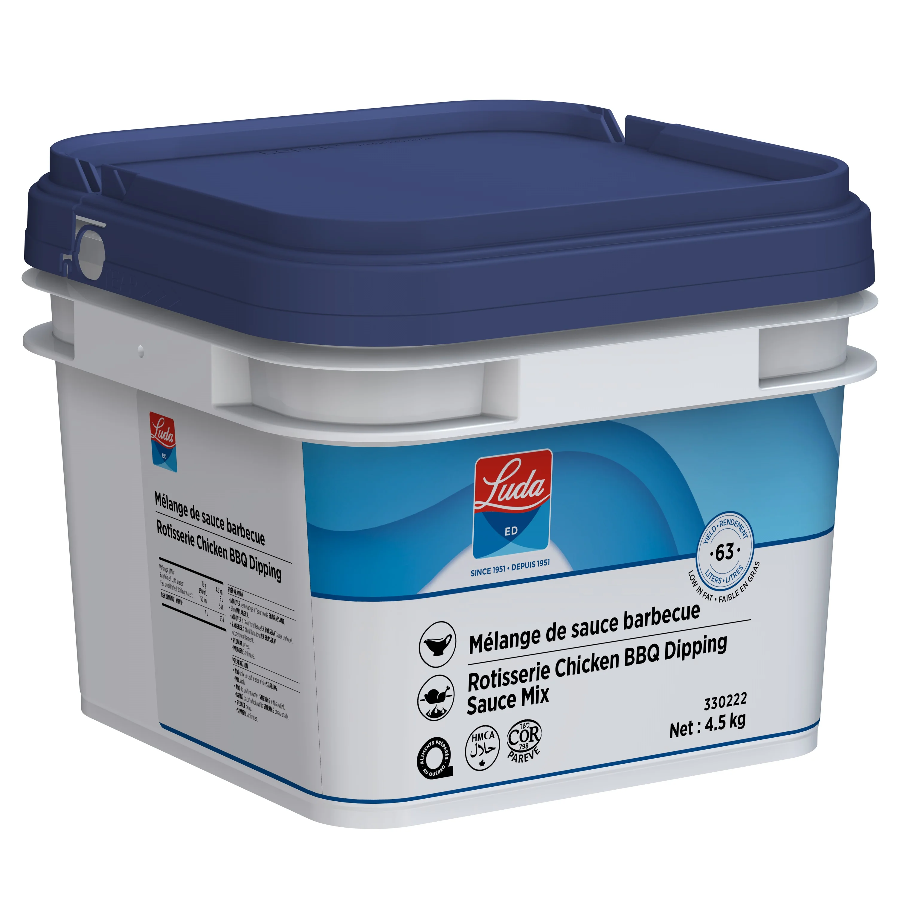 Rotisserie Chicken BBQ Dipping Sauce Mix - 1 X 4.5 kg Tub - Luda Foods - Prepared in Canada - Ships Free Within Canada on Orders Above CAD $199 - Image 2