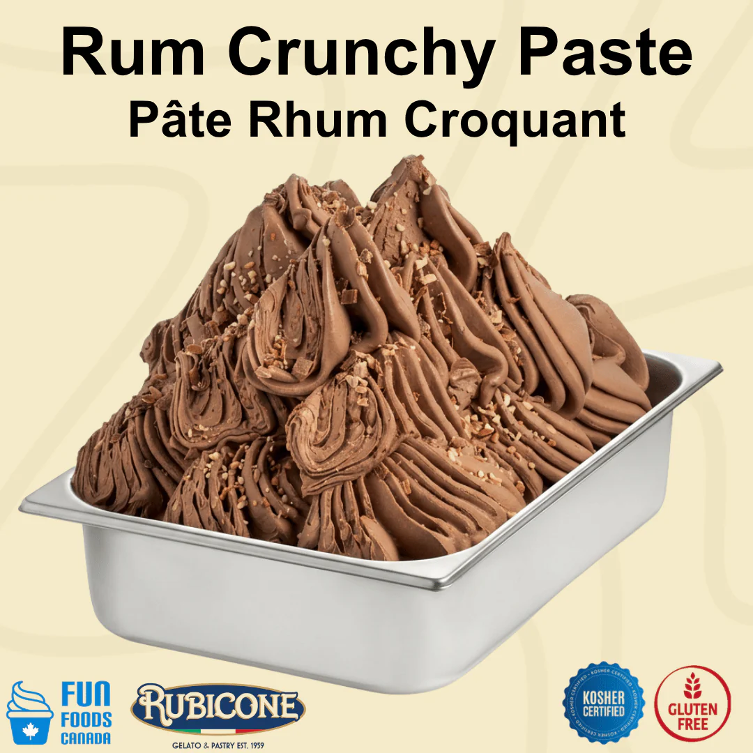 "PRE-ORDER" Rum Crunchy Paste - Classic Gelato Pastes - Case of 2 x 3 KG Buckets - Rubicone Canada - Ships Free Within Canada on Orders Above CAD $199