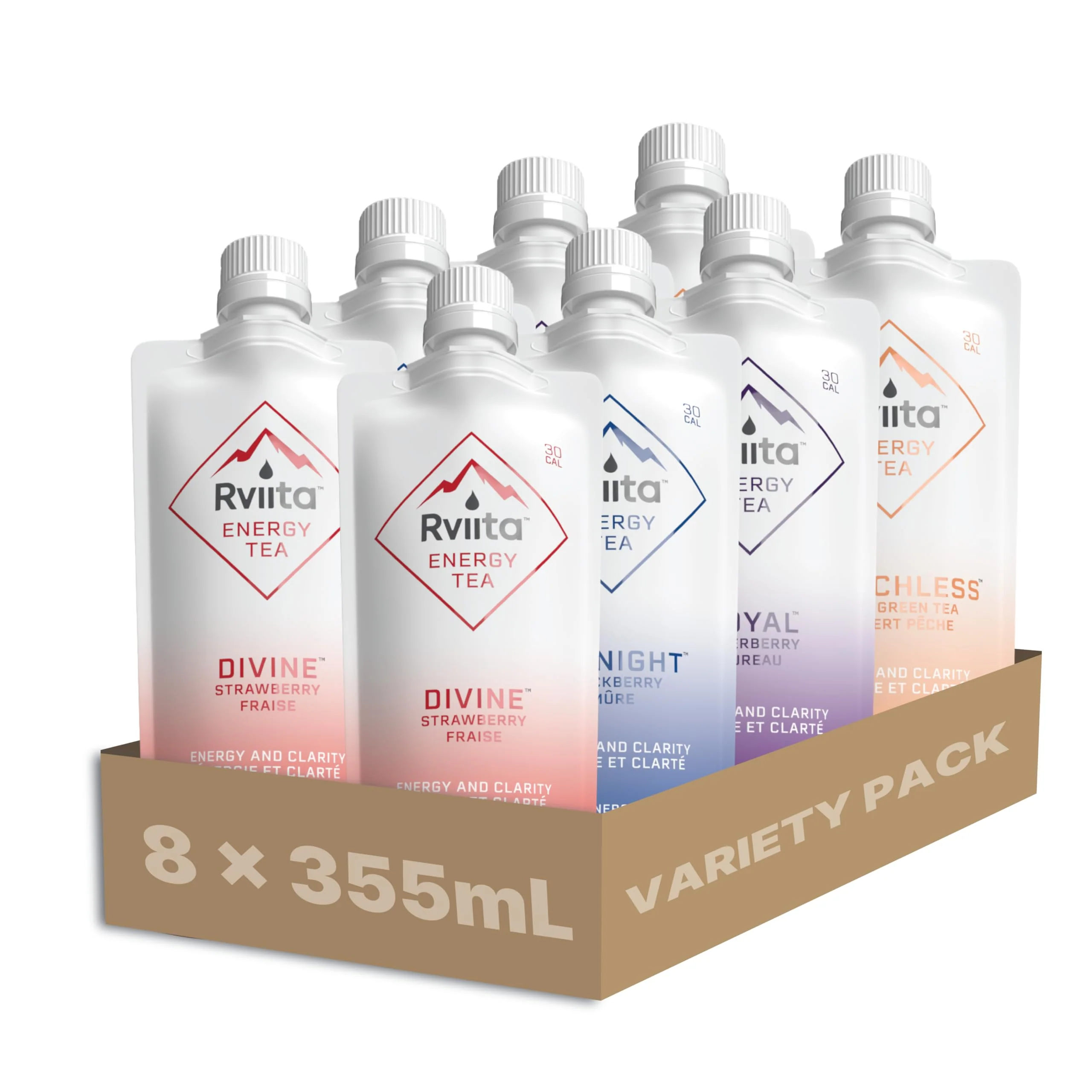 Rviita – Energy Tea – Variety Pack – 141mg Caffeine – 355ml x 8 - Canadian Distribution - Ships Free Within Canada on Orders Above CAD $199 - Image 5