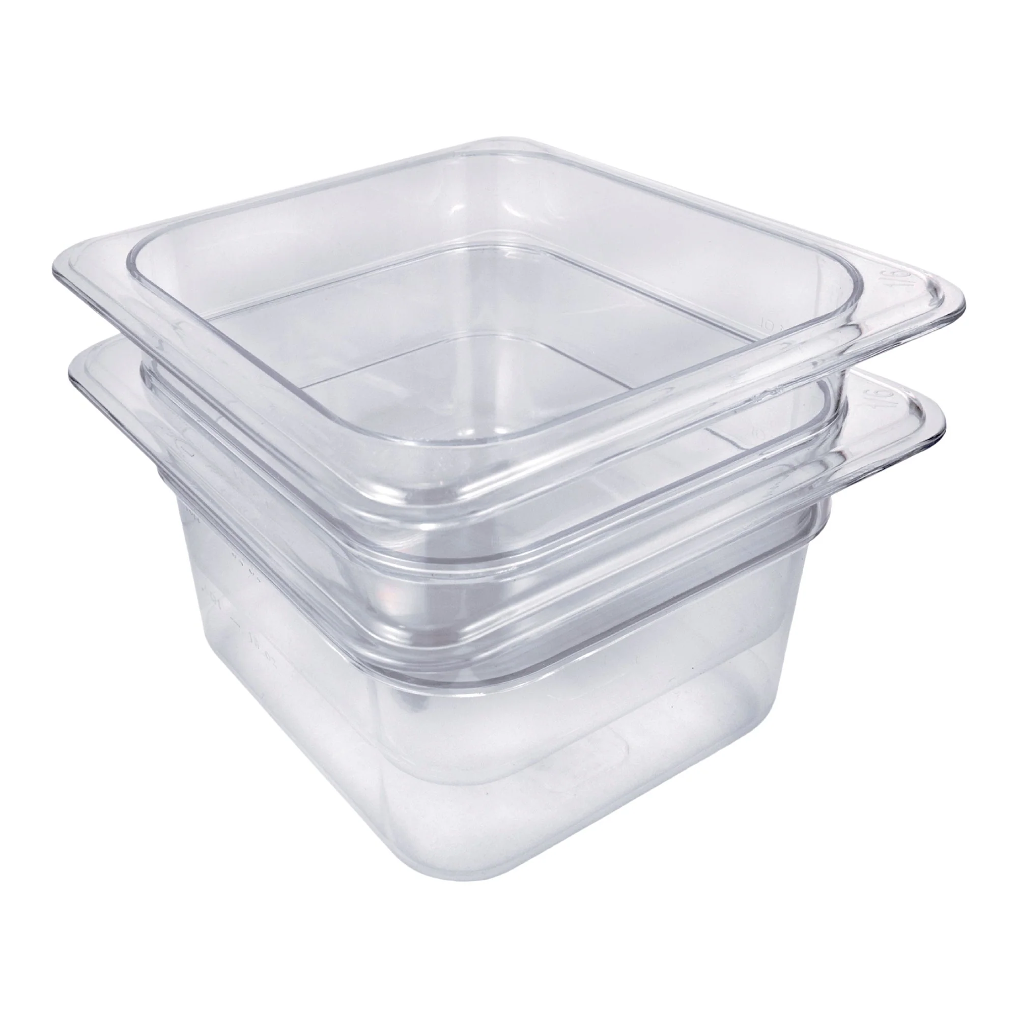 Sagetra 1/6 Size x 10.16 cm (4 in) Deep Polycarbonate Food Pan, 2 pack - Restaurant Equipment and Smallwares - Canadian Distribution - Image 2