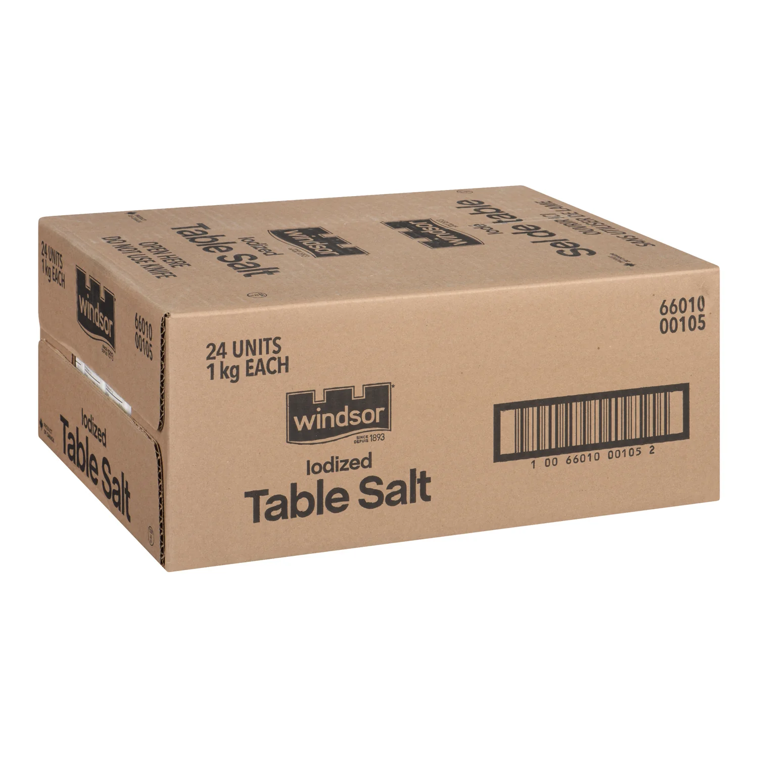 Salt Table Slim Pack - 24 x 1 kg - Windsor - Restaurant and Foodservice Ingredients - Canadian Distribution - Ships Free Within Canada on Orders Above CAD $199 - Image 2