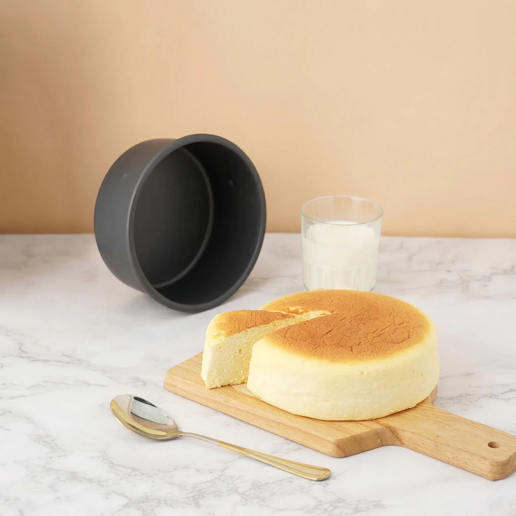 SANNENG Hard Anodized Deep Round Cake Pan with Fixed Bottom - Canadian Distribution - Ships Free Within Canada on Orders Above CAD $199 - Image 2