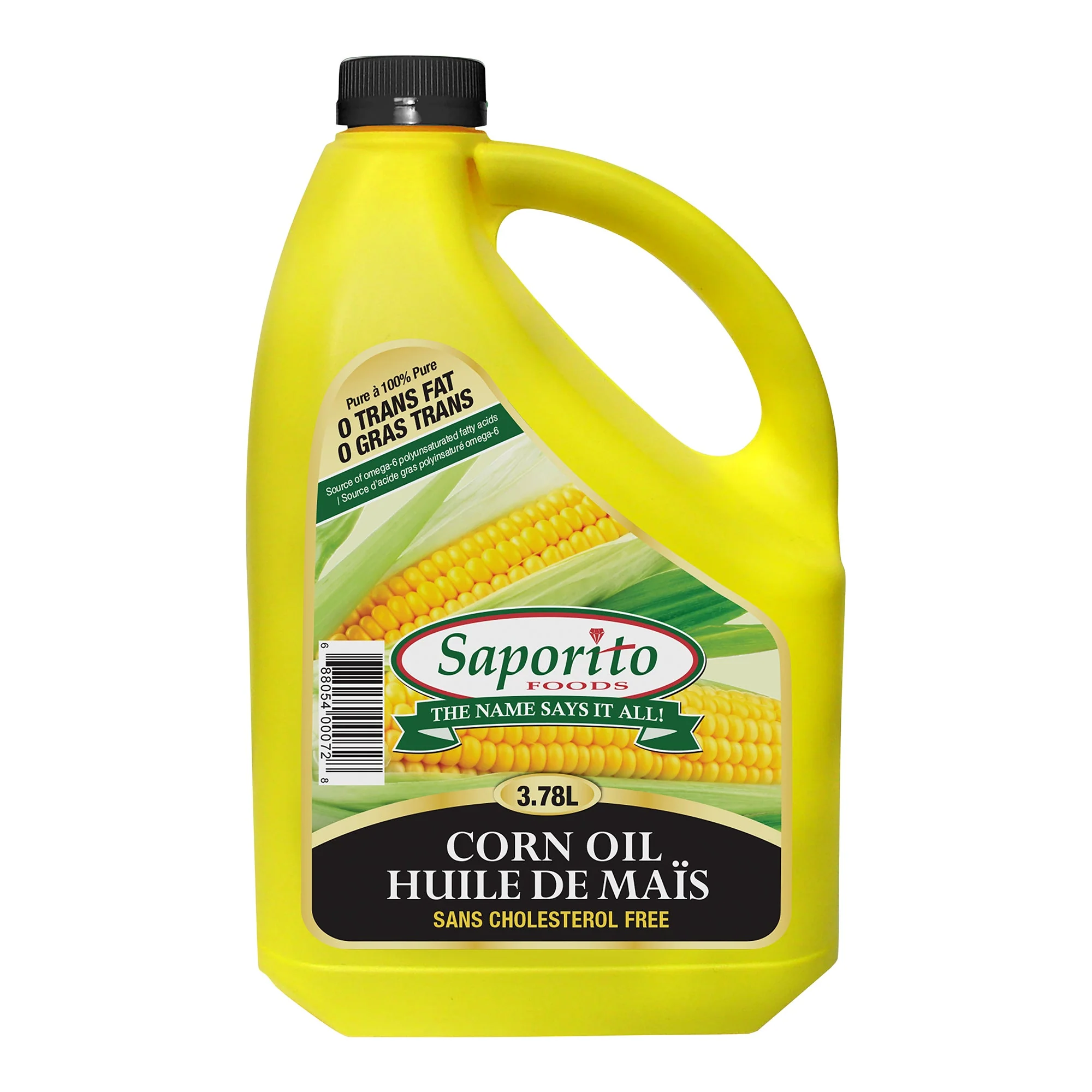 Saporito Corn Oil - 4 x 3.78 L - Grocery and Food Items - Canadian Distribution - Ships Free Within Canada on Orders Above CAD $199