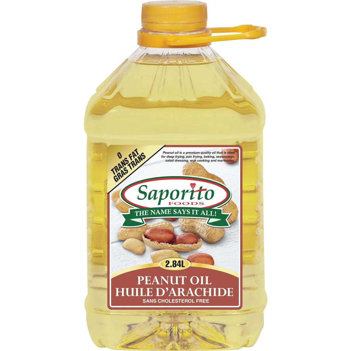 Saporito Peanut Oil - 4 x 2.84 L - Grocery and Food Items - Canadian Distribution - Ships Free Within Canada on Orders Above CAD $199