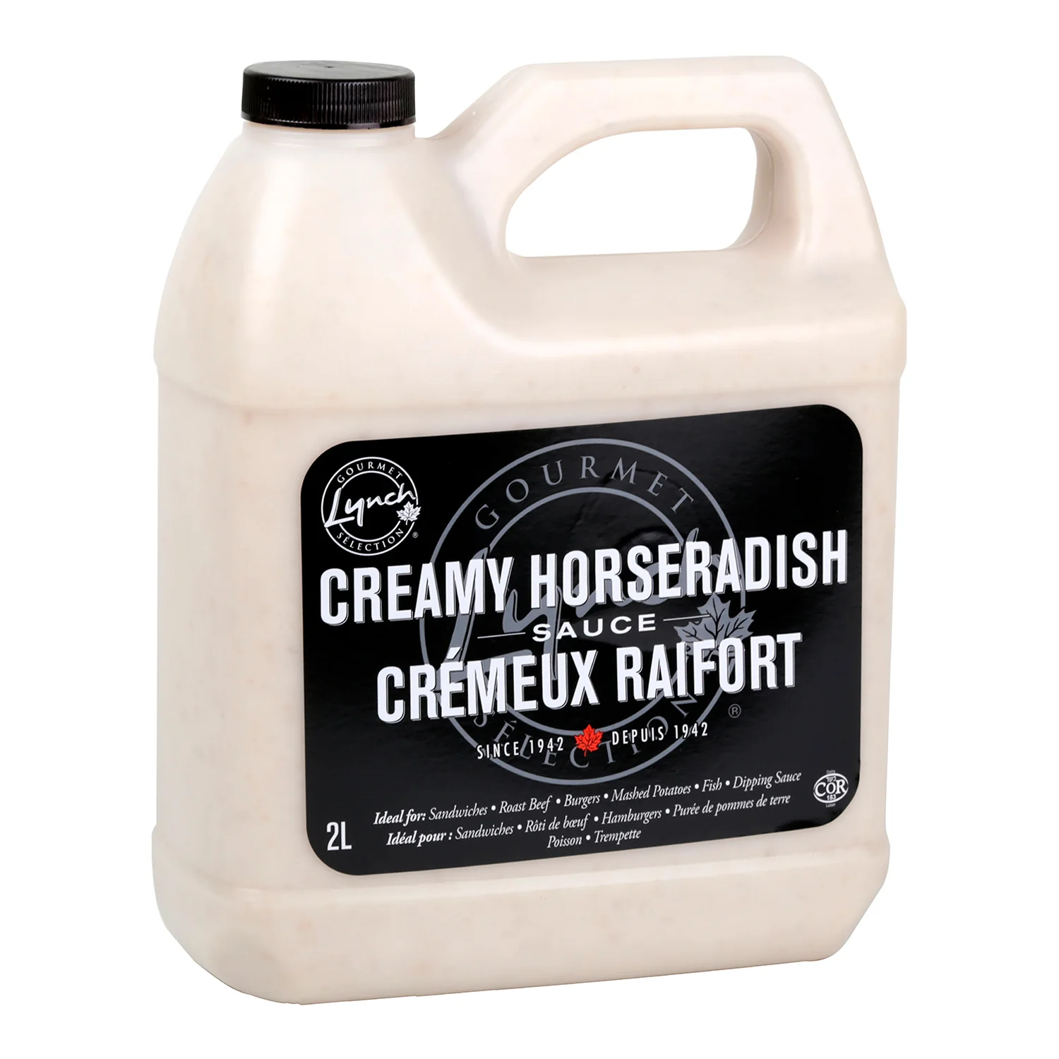 Sauce Horseradish Creamy - 2 x 2 L - Lynch - Restaurant and Foodservice Ingredients - Canadian Distribution - Ships Free Within Canada on Orders Above CAD $199