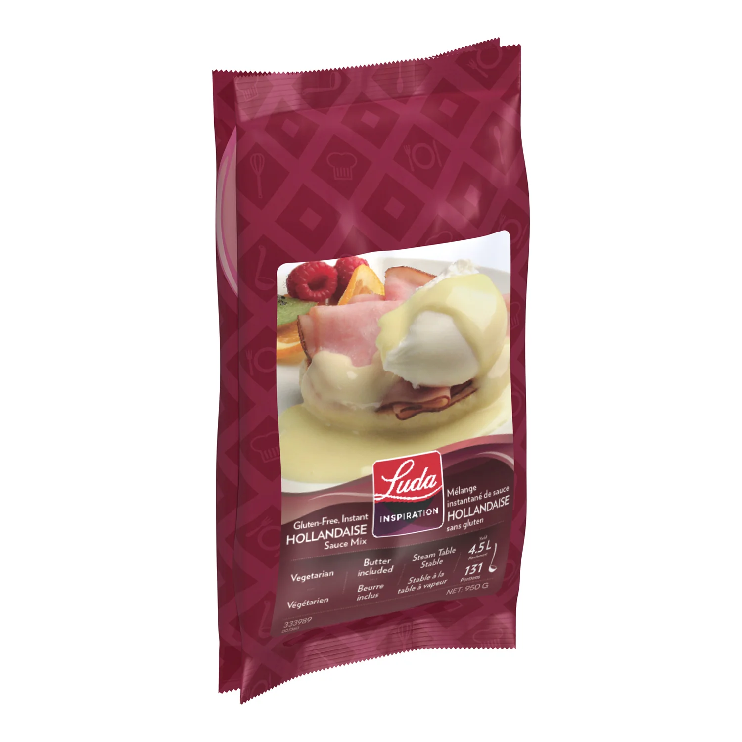 Sauce Mix Hollandaise Instant Gluten-Free - 6 x 950 g - Luda Inspiratio - Restaurant and Foodservice Ingredients - Canadian Distribution - Ships Free Within Canada on Orders Above CAD $199