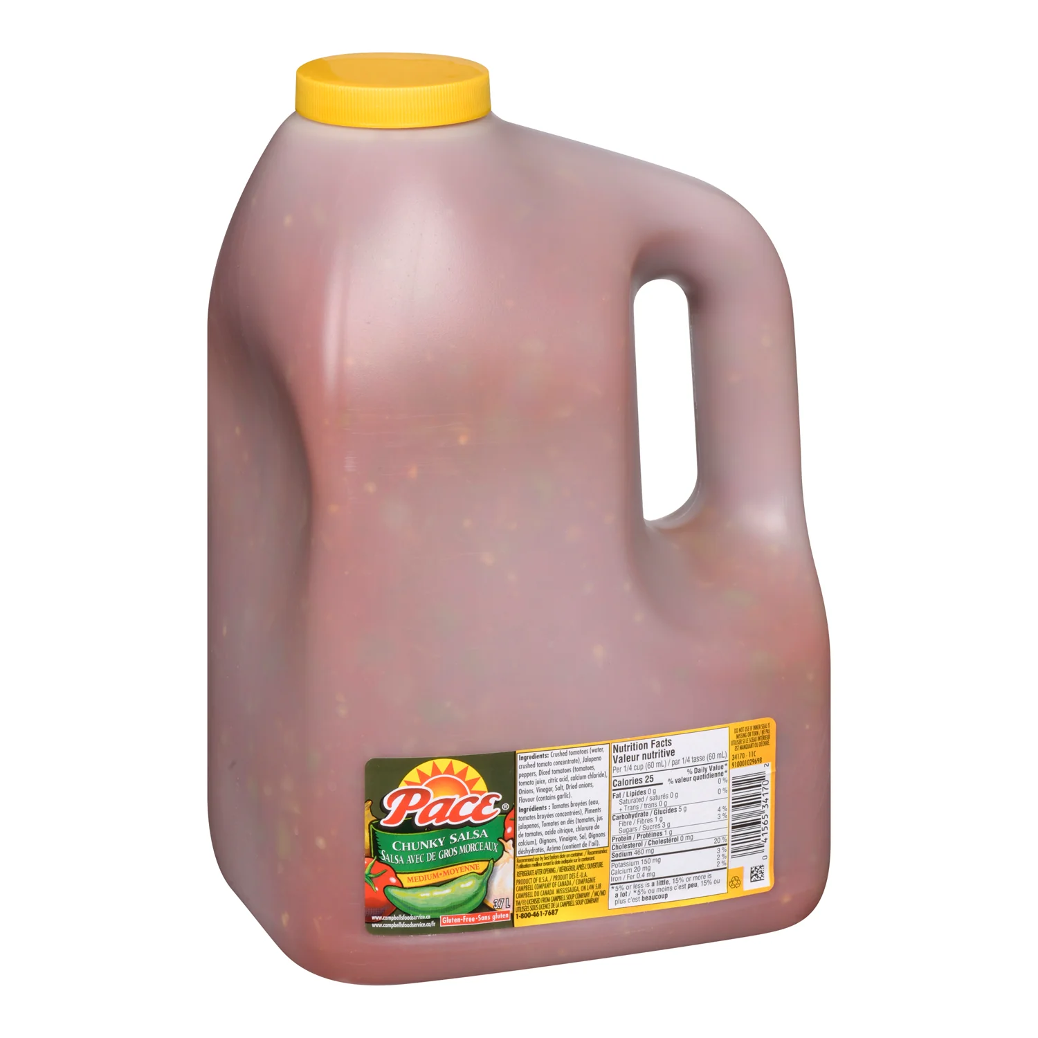 Sauce Salsa Medium Chunky - 4 x 3.7 L - Pace - Restaurant and Foodservice Ingredients - Canadian Distribution - Ships Free Within Canada on Orders Above CAD $199