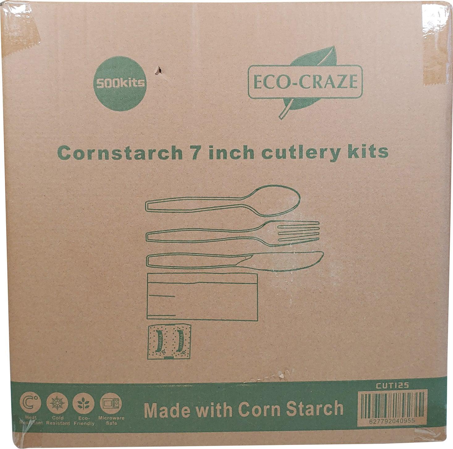Eco-Craze - Corn Starch Cutlery Kit - 6 piece - F/N/S/S/P - Image 2