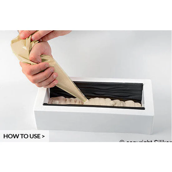 SILIKOMART Arabesque 1300 Buche Cake Silicone Mould Set - Canadian Distribution - Image 5