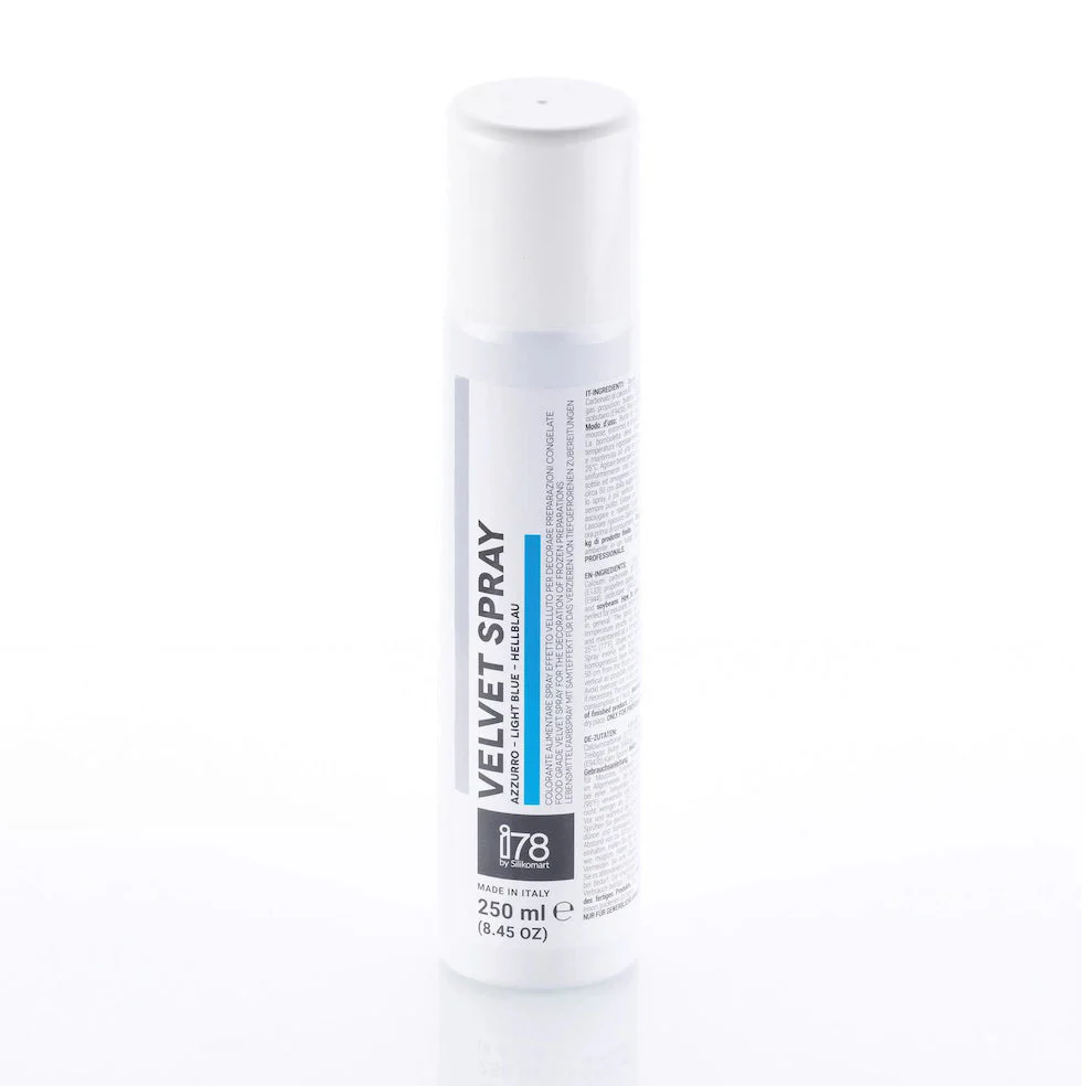 SILIKOMART Cocoa Butter Velvet Spray Light Blue, 250 ml - Canadian Distribution - Ships Free Within Canada on Orders Above CAD $199