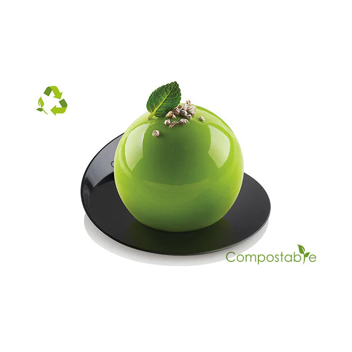 SILIKOMART Compostable Black Trays, Round Ă86 mm - Canadian Distribution - Ships Free Within Canada on Orders Above CAD $199 - Image 2