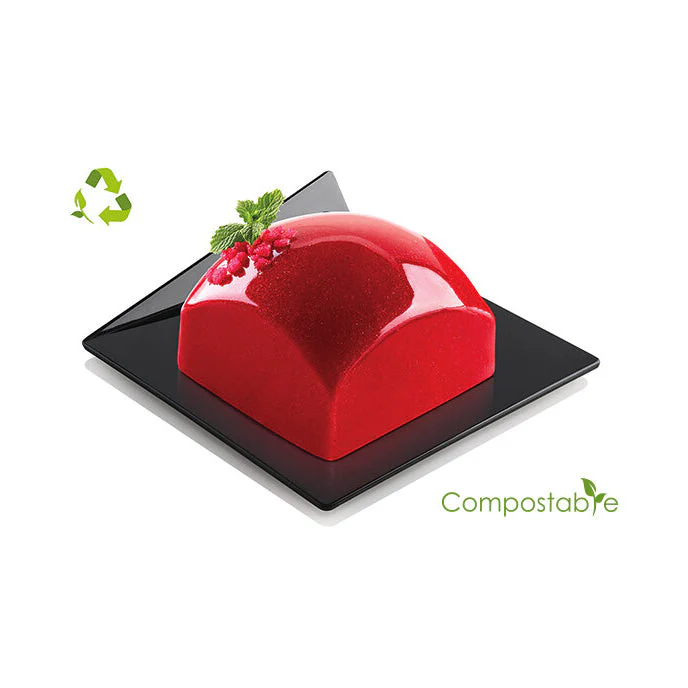 SILIKOMART Compostable Black Trays, Square 83Ă—83 mm - Canadian Distribution - Ships Free Within Canada on Orders Above CAD $199 - Image 2
