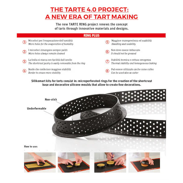 SILIKOMART Perforated Non-Stick Tart Rings (Pre-order Only) - Canadian Distribution - Ships Free Within Canada on Orders Above CAD $199 - Image 2