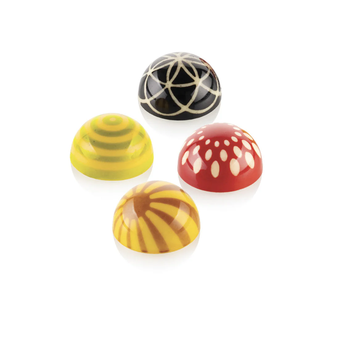 SILIKOMART Semisfera 01 + Choco Stamp A – Complete 31 mm Bonbon Mould & Decorating Kit - Canadian Distribution - Ships Free Within Canada on Orders Above CAD $199 - Image 3