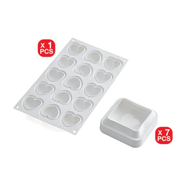 SILIKOMART Ti Voglio Bene 270 (Set of 8 Silicone Moulds) - Canadian Distribution - Ships Free Within Canada on Orders Above CAD $199 - Image 2