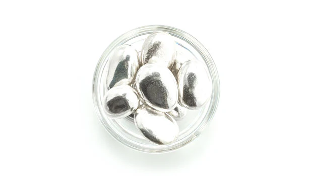 Silver Confetti Almonds - 10 LB Box - Premium Ice Cream and Dessert Toppings, Mix-Ins and Inclusions - Ships Free Within Canada on Orders Above CAD $199