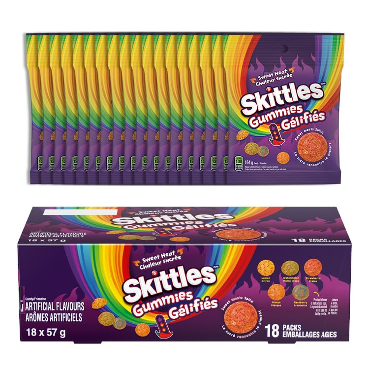 Skittles Sweet Heat Gummy Candy - 18 Pack Bundle (57g Each) - Canadian Distribution - Ships Free Within Canada on Orders Above CAD $199 - Image 3