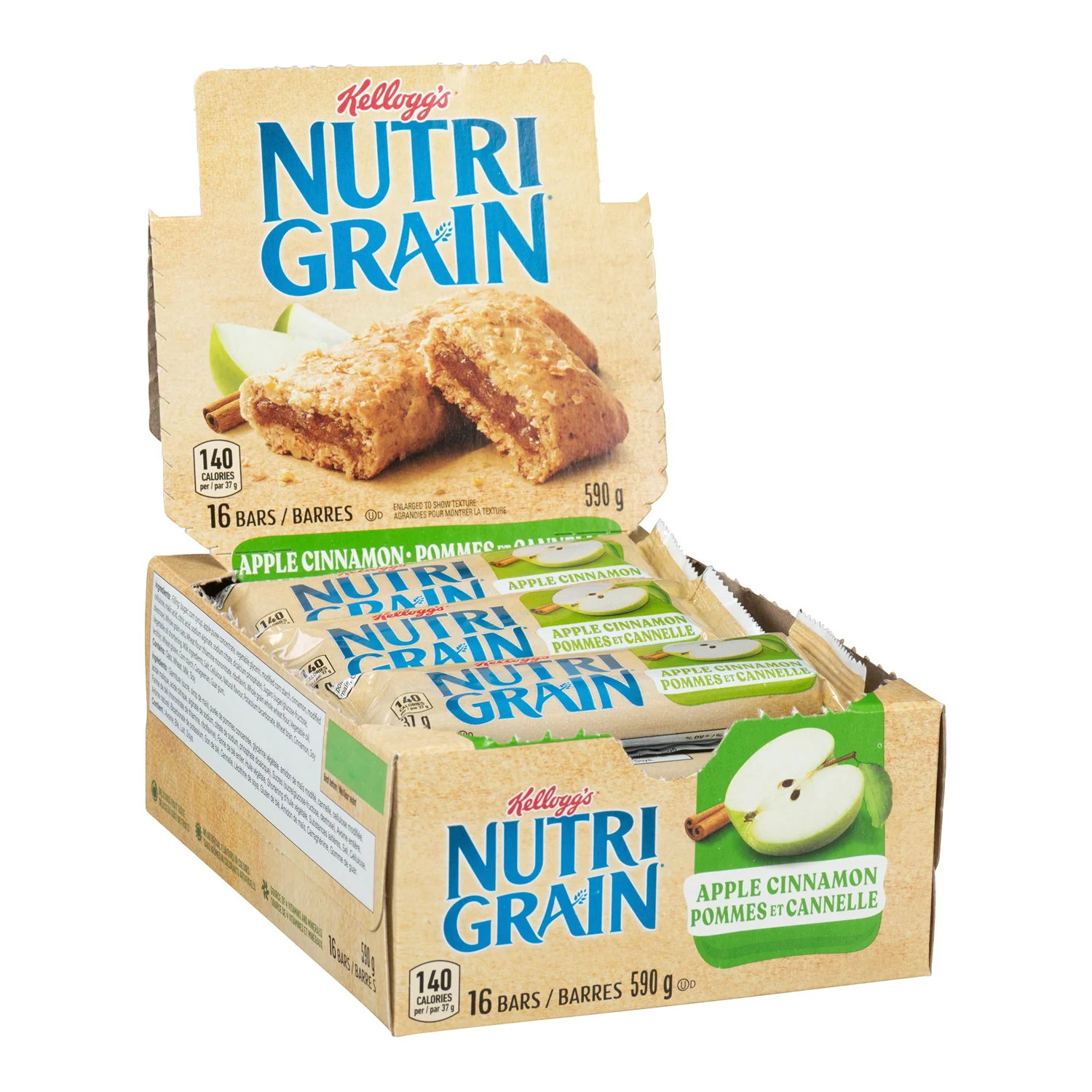 Snack Bar Nutrigrain Apple Cinnamon - 48 x 37 g - Kellogg's - Restaurant and Foodservice Ingredients - Canadian Distribution - Ships Free Within Canada on Orders Above CAD $199 - Image 4