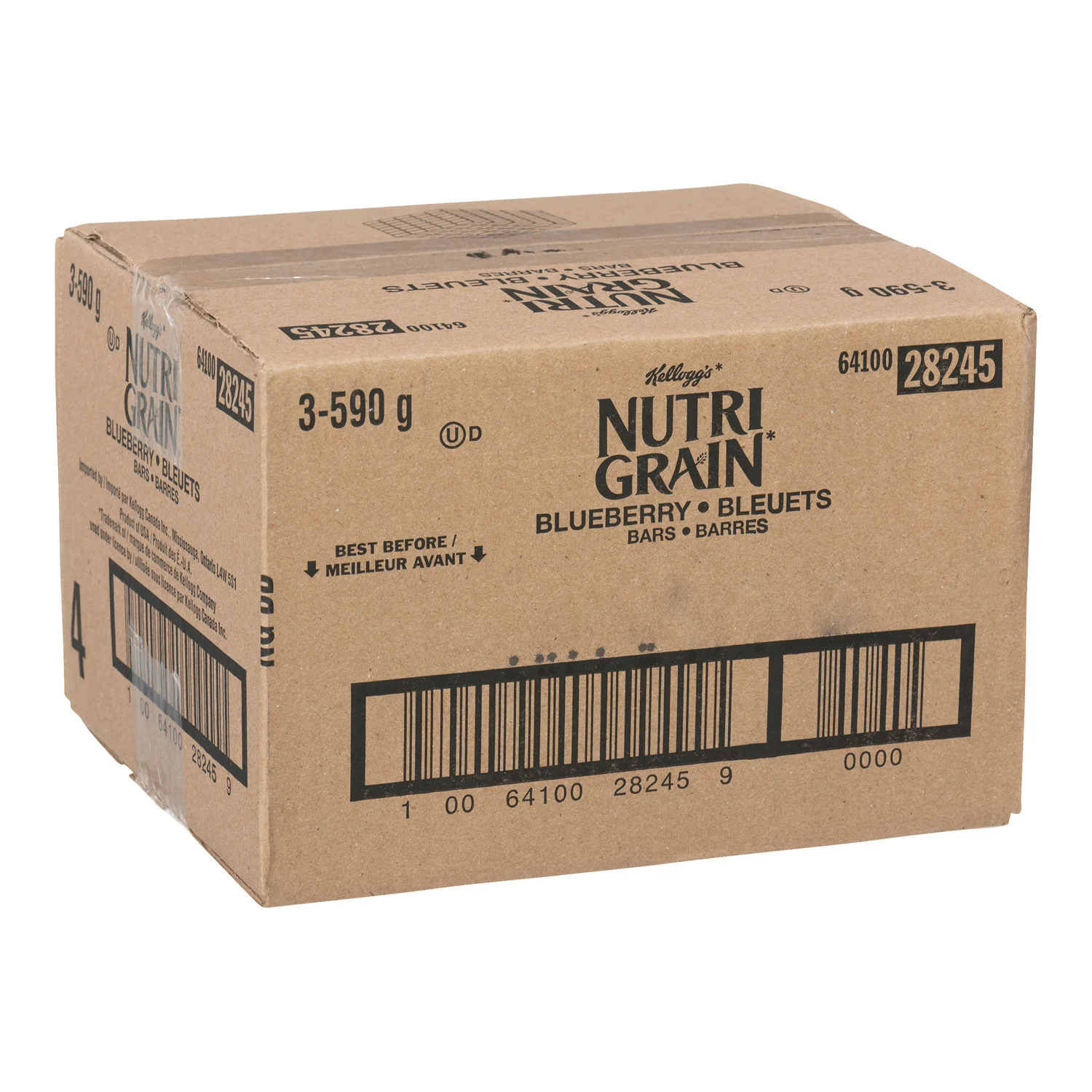 Snack Bar Nutrigrain Blueberry - 48 x 37 g - Kellogg's - Restaurant and Foodservice Ingredients - Canadian Distribution - Ships Free Within Canada on Orders Above CAD $199 - Image 2