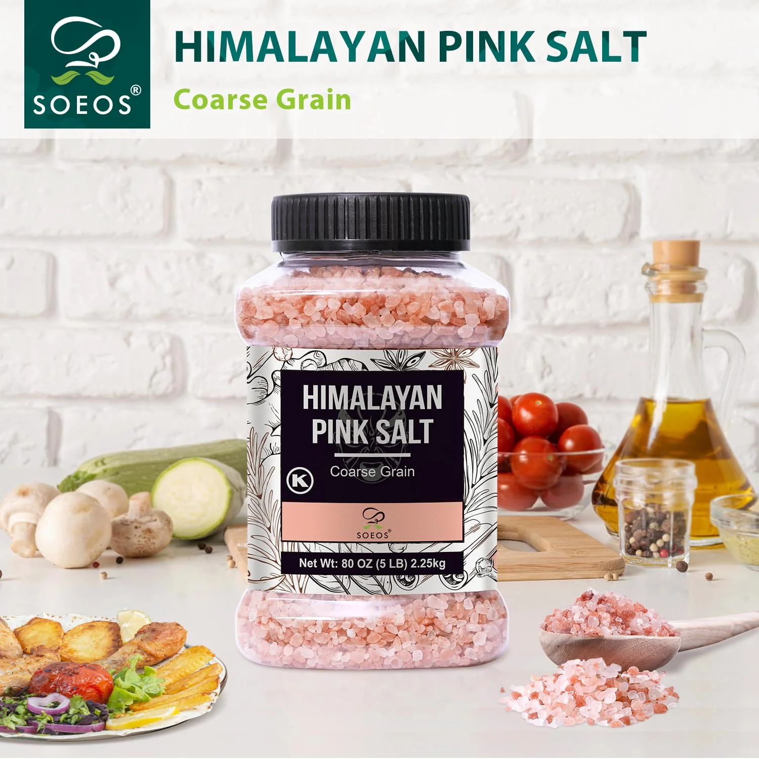 Soeos โ Himalayan Pink Salt โ Coarse Grain โ 2.25kg โ Mineral-Dense - Canadian Distribution - Ships Free Within Canada on Orders Above CAD $199 - Image 7