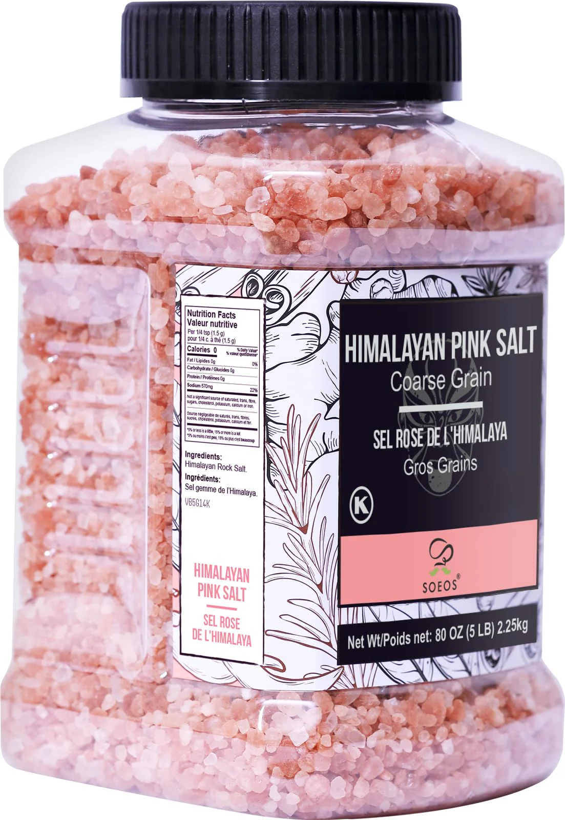 Soeos โ Himalayan Pink Salt โ Coarse Grain โ 2.25kg โ Mineral-Dense - Canadian Distribution - Ships Free Within Canada on Orders Above CAD $199 - Image 8