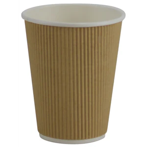 SOMI CUP1R12K-PR, Cup Paper Hot Ripple Kraft 12 oz., 21.65 LBS, PACK SIZE 500