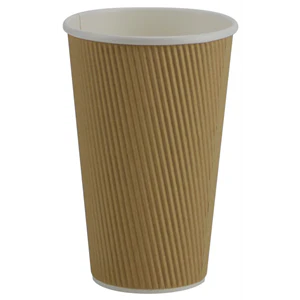 SOMI CUP1R16K-PR, Cup Paper Hot Ripple Kraft 16 oz., 26 LBS, PACK SIZE 500