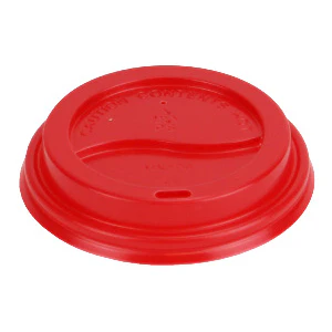 SOMI CUPLHD-RED, Lid Cup Dome, 90mm, Red Fits 8sq. 10-24oz Cup 50x20, PS, 7.71 LBS, PACK SIZE 1000