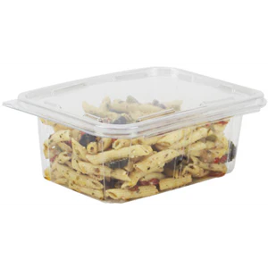 SOMI HPC24F, Cont Deli, 24oz Hng Flat - 7.25x6.38x2" Galaxy, 17.4LBS,CLEAR, 200 PER PACK