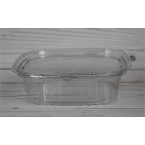 SOMI HPC28TE, Cont. Plas Hinged 28oz Clear Safety Lock, 18.5LBS, CLEAR, 200 PER PACK