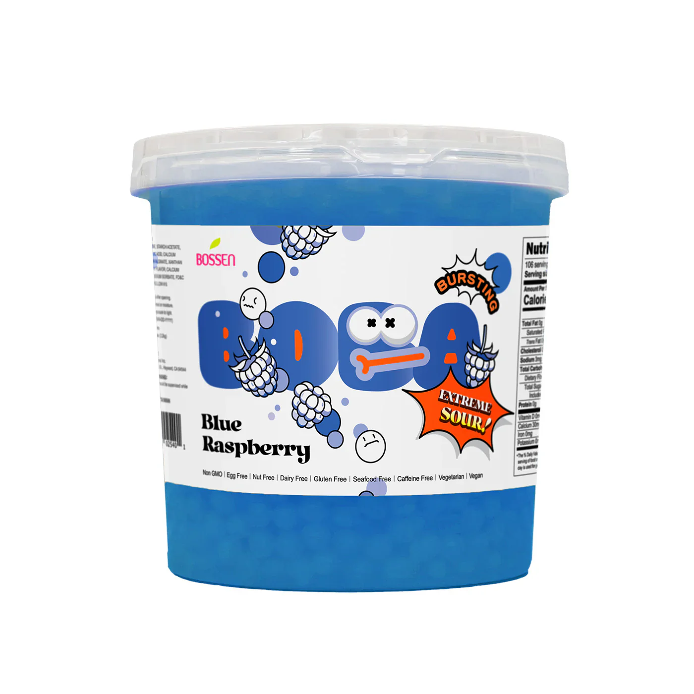 Sour Blue Raspberry Bursting Boba - Popping Boba - Bossen - Canada - Ships Free Within Canada on Orders Above CAD $199