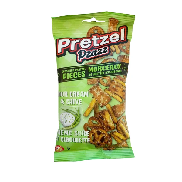 Sour Cream & Chive - 4 Cases x 12 Packs x 56 g - Pretzel Pzazz - Canadian Distribution - Ships Free Within Canada on Orders Above CAD $199