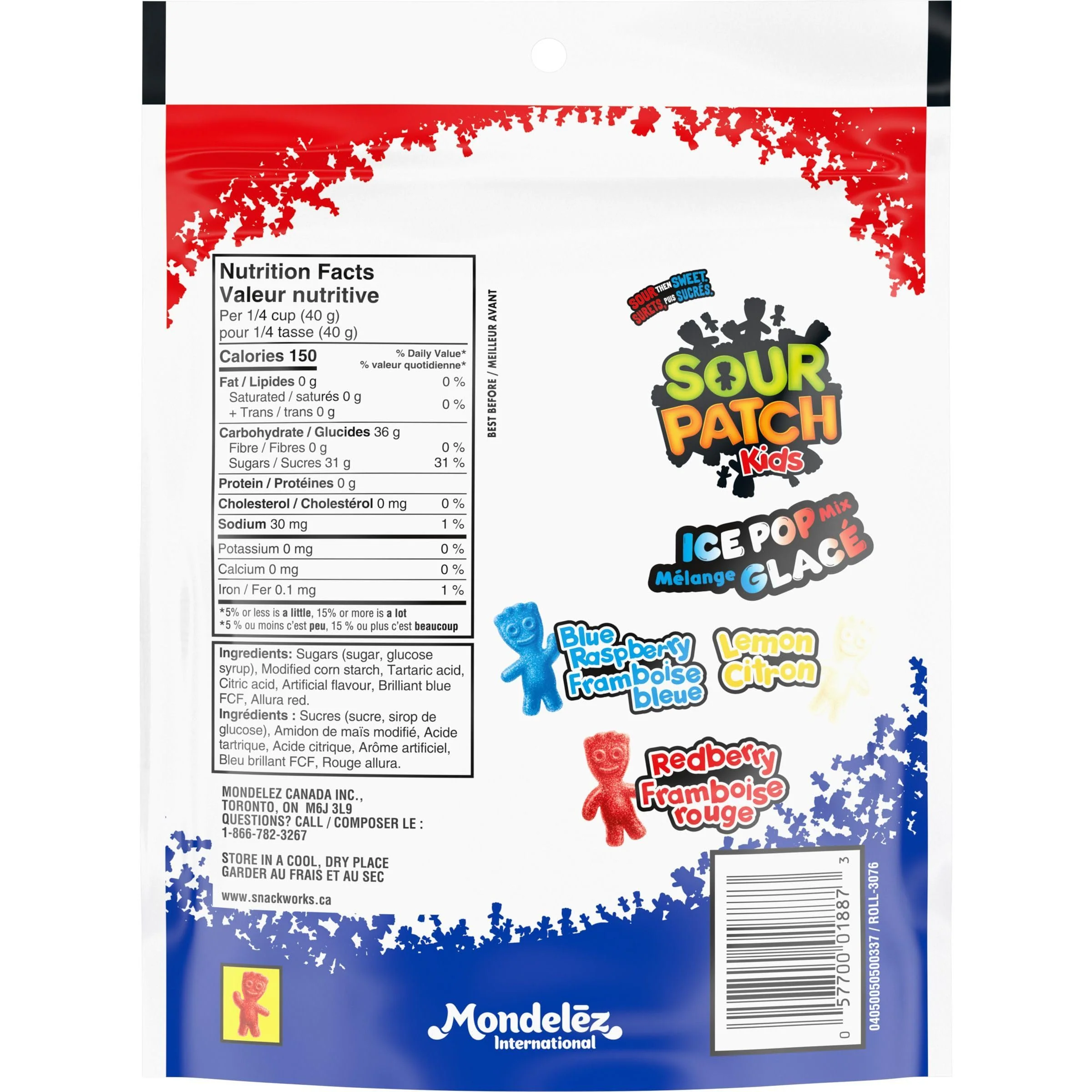SOUR PATCH KIDS Ice Pop Mix Candy – 2 x 315g - Canadian Distribution - Ships Free Within Canada on Orders Above CAD $199 - Image 8