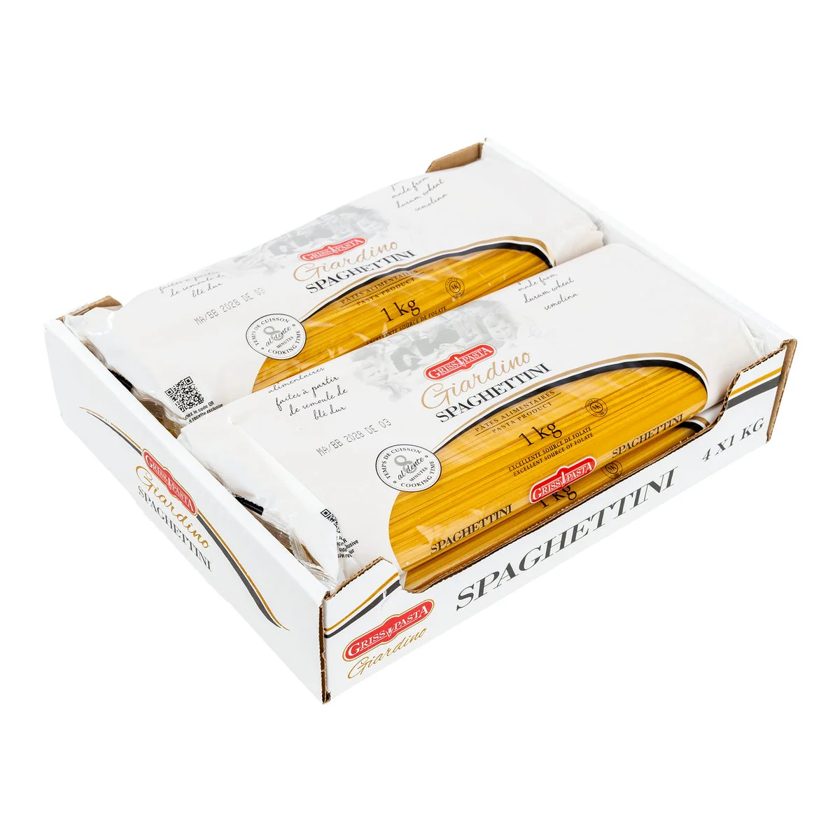 Spaghettini - 4 Cases x 4 Packs x 1 kg - Di Giardino - Canadian Distribution - Ships Free Within Canada on Orders Above CAD $199