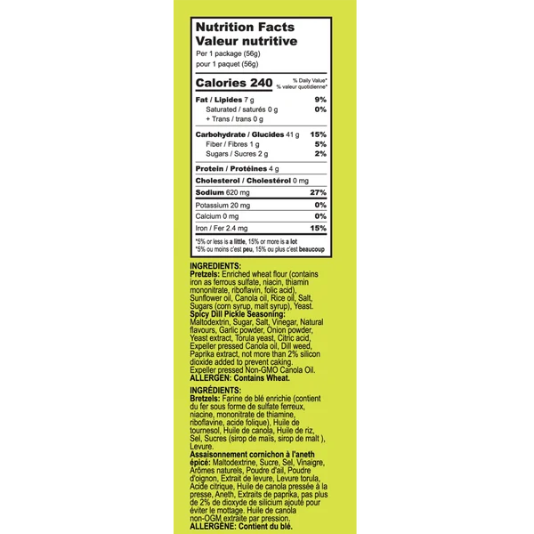 Spicy Dill Pickle - 4 Cases x 12 Packs x 56 g - Pretzel Pzazz - Canadian Distribution - Ships Free Within Canada on Orders Above CAD $199 - Image 2