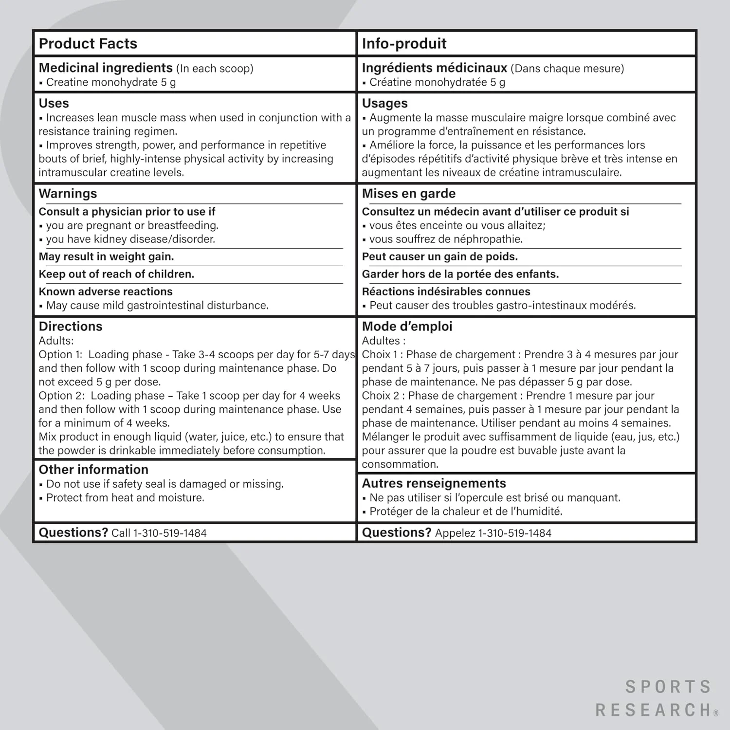 Sports Research – Creatine Monohydrate – 100 Servings – Ships Free Within Canada on Orders Above CAD $199 - Image 6