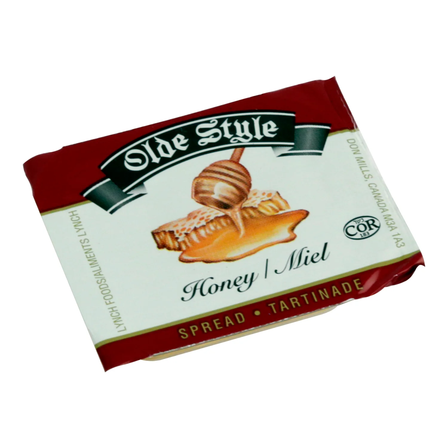 Spread Honey Portion - 200 x 14 g - Olde Style - Restaurant and Foodservice Ingredients - Canadian Distribution - Ships Free Within Canada on Orders Above CAD $199