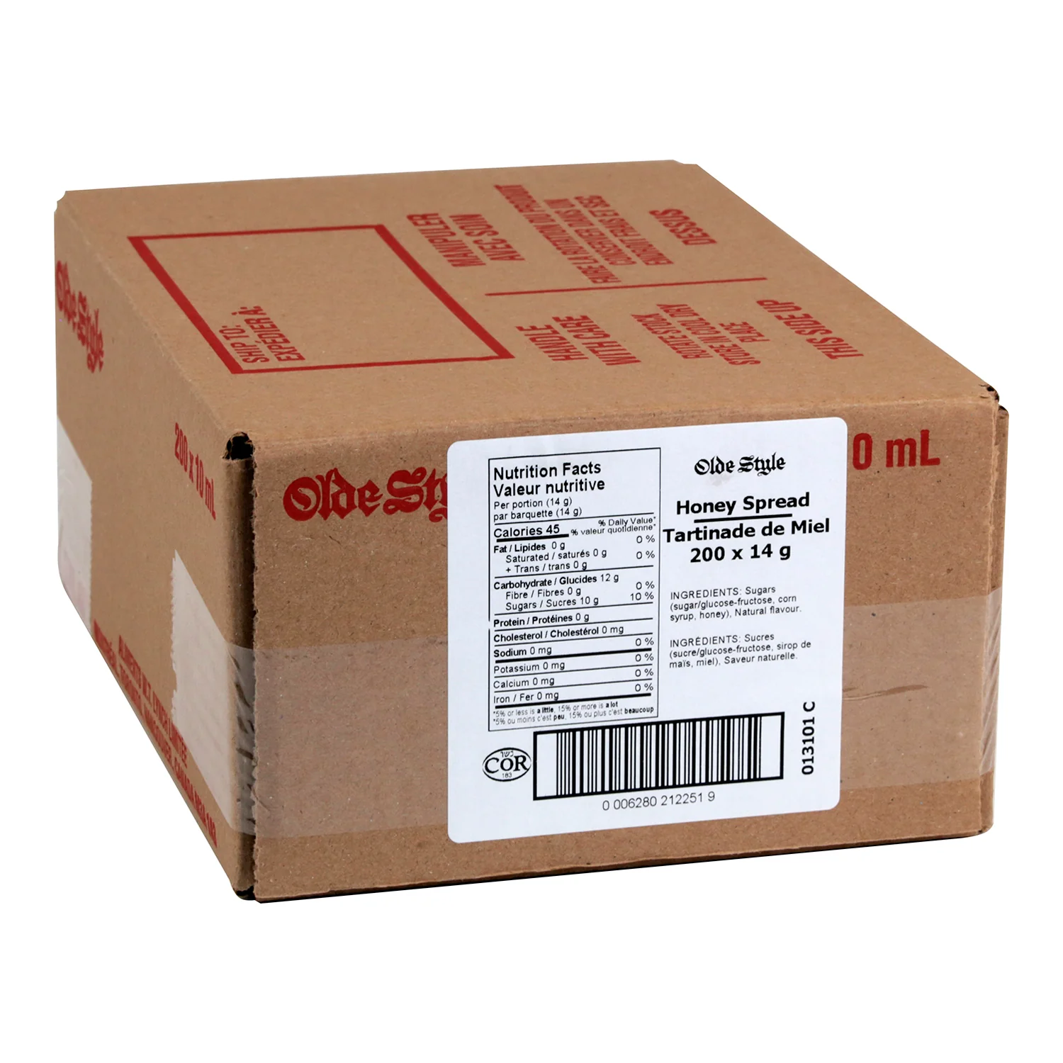 Spread Honey Portion - 200 x 14 g - Olde Style - Restaurant and Foodservice Ingredients - Canadian Distribution - Ships Free Within Canada on Orders Above CAD $199 - Image 2