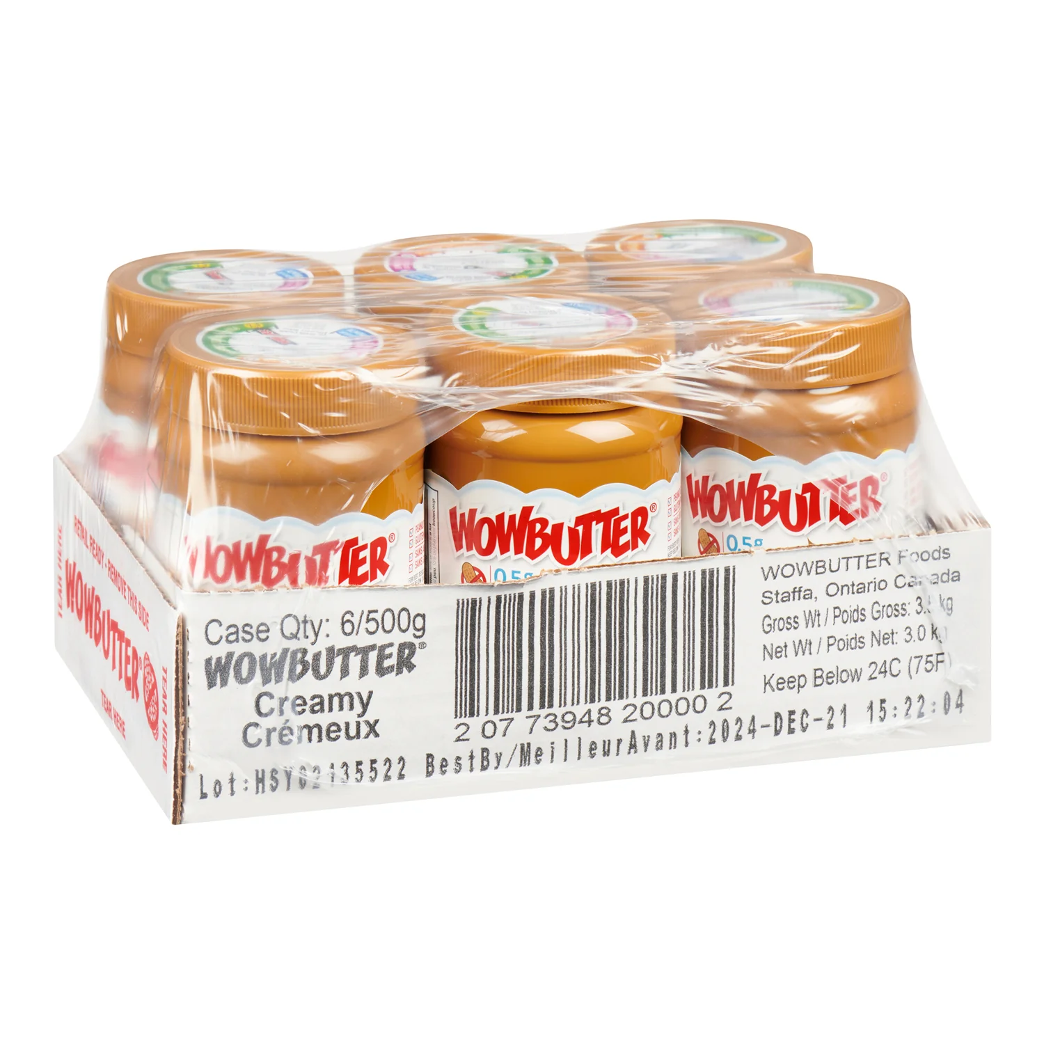 Spread Soy Butter Creamy - 6 x 500 g - Wow Butter - Restaurant and Foodservice Ingredients - Canadian Distribution - Ships Free Within Canada on Orders Above CAD $199 - Image 2