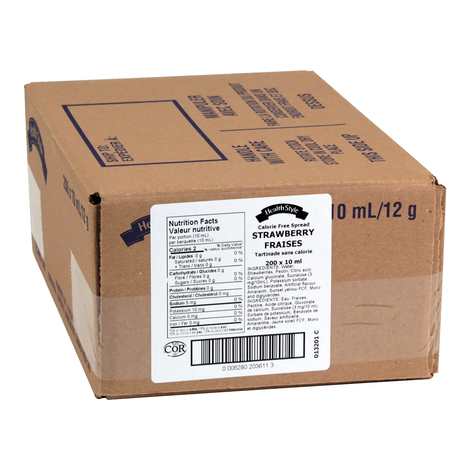 Spread Strawberry Calorie Reduced Individual - 200 x 12 g - Health Style - Restaurant and Foodservice Ingredients - Canadian Distribution - Ships Free Within Canada on Orders Above CAD $199 - Image 3